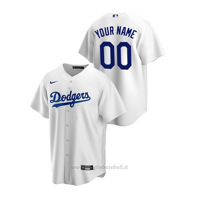 Maglia Baseball Uomo Los Angeles Dodgers Personalizzate Replica Primera Bianco